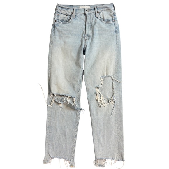 MOTHER Denim - MOTHER The Huffy Flood Chew Wash Really Hella Hot Jeans Women's 26 Distressed